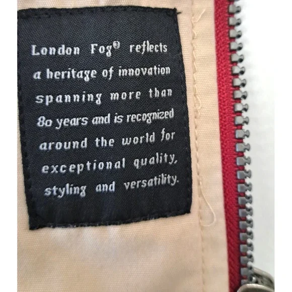 London Fog Lined Jacket Coat Women's L Red‎ Pockets NO HOOD - Picture 5 of 9